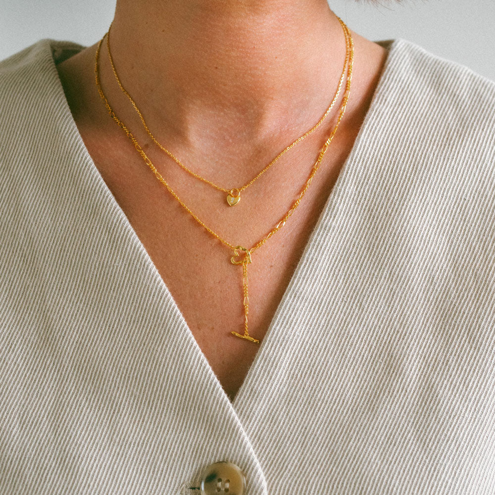 T-Bar Heart Necklace