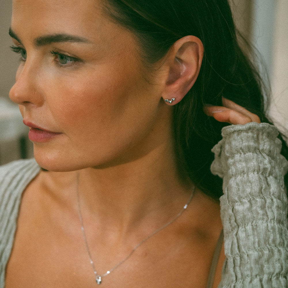 Triple Heart Studs