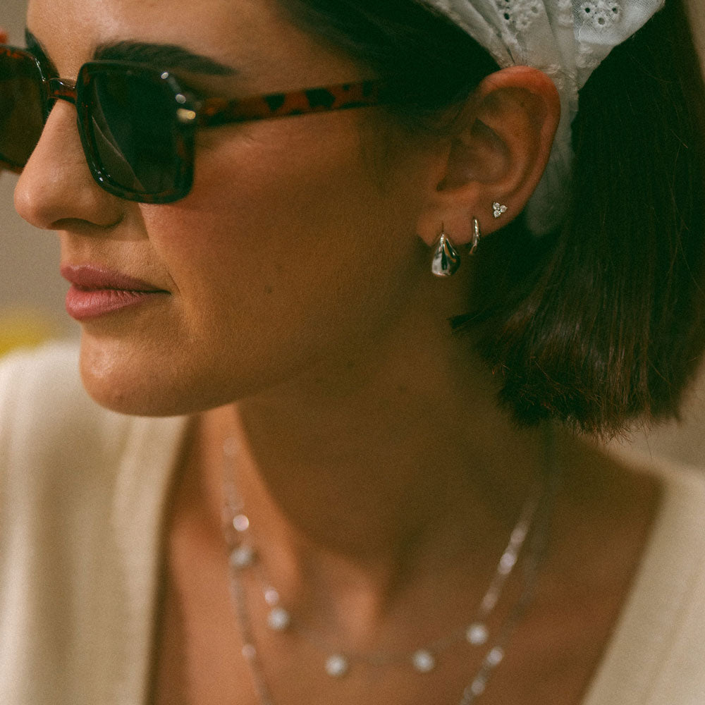 Sculpted Irregular Hoop Earrings