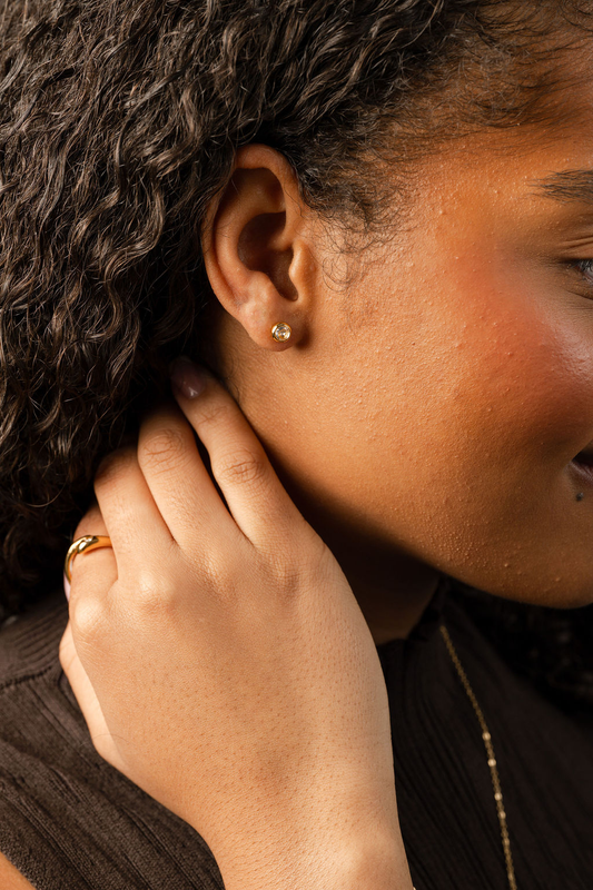 Everyday Simple Bezel Studs