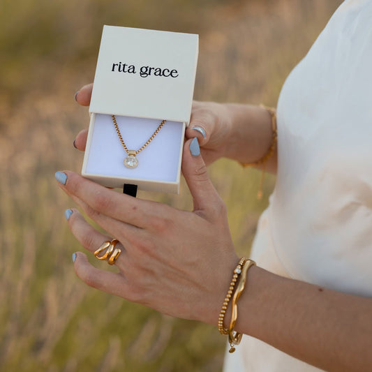 Bezel Stone Link Necklace