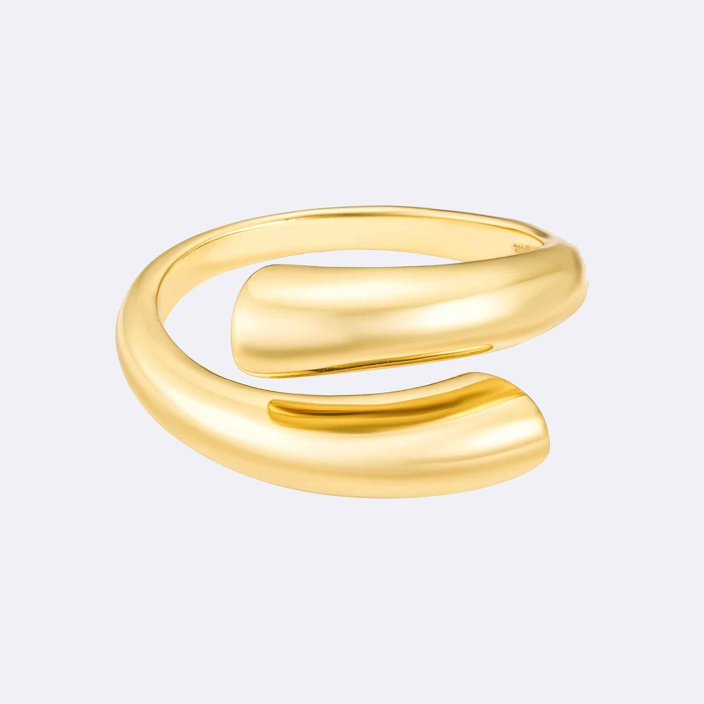 Wave Chunky Crossover Ring