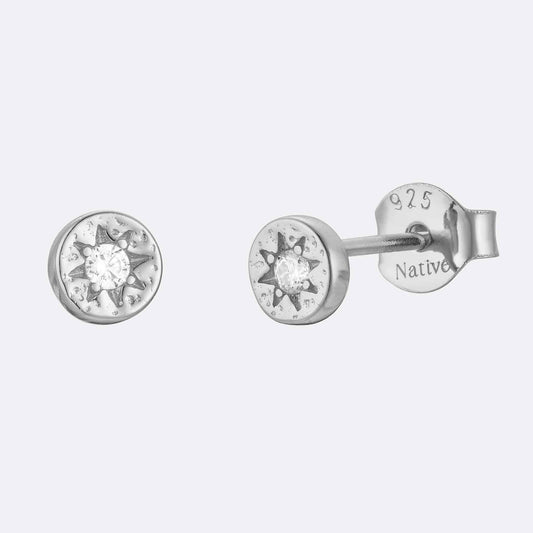Horizon Hammered Stud Earrings