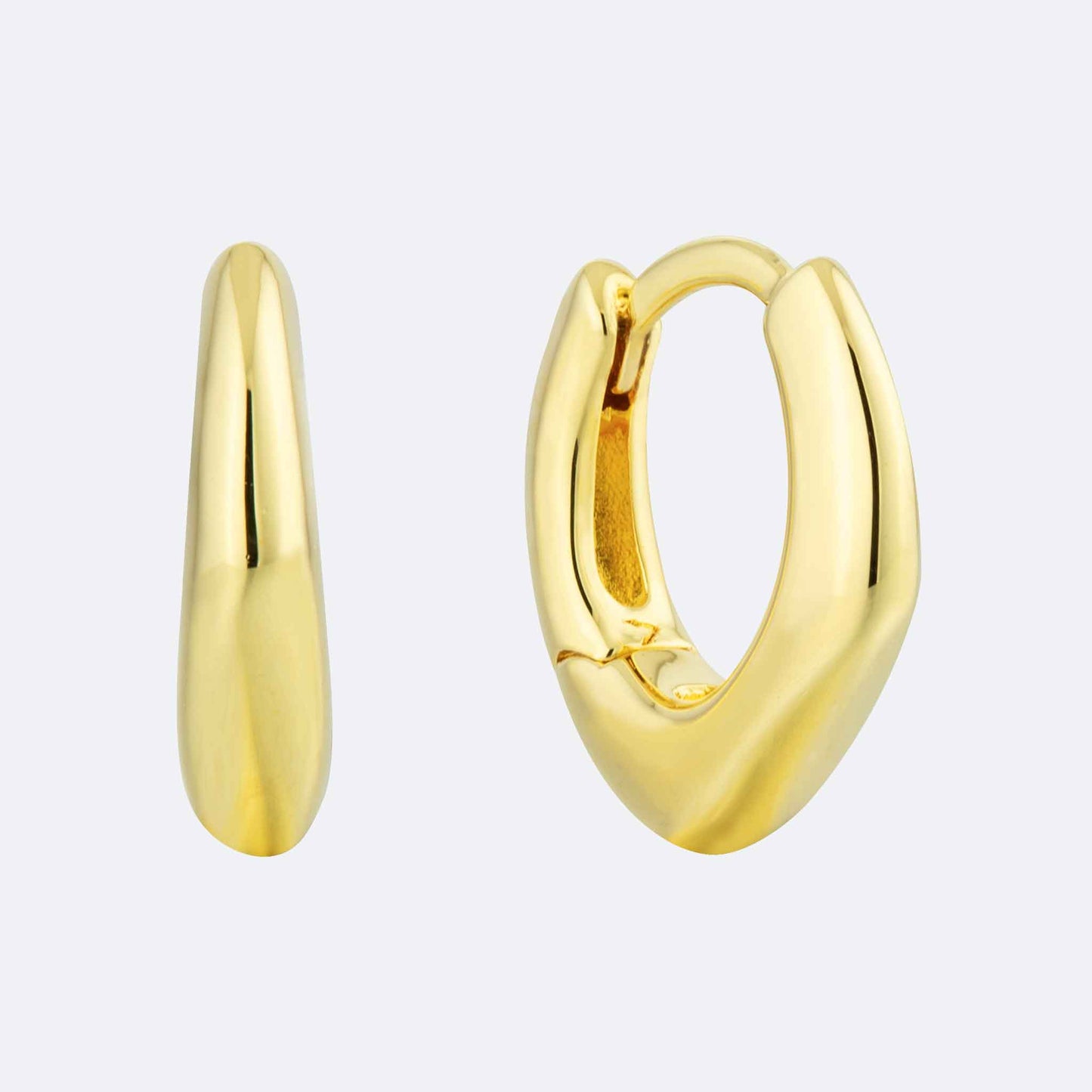 Sculpted Irregular Hoop Earrings