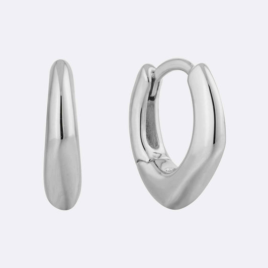 Sculpted Irregular Hoop Earrings