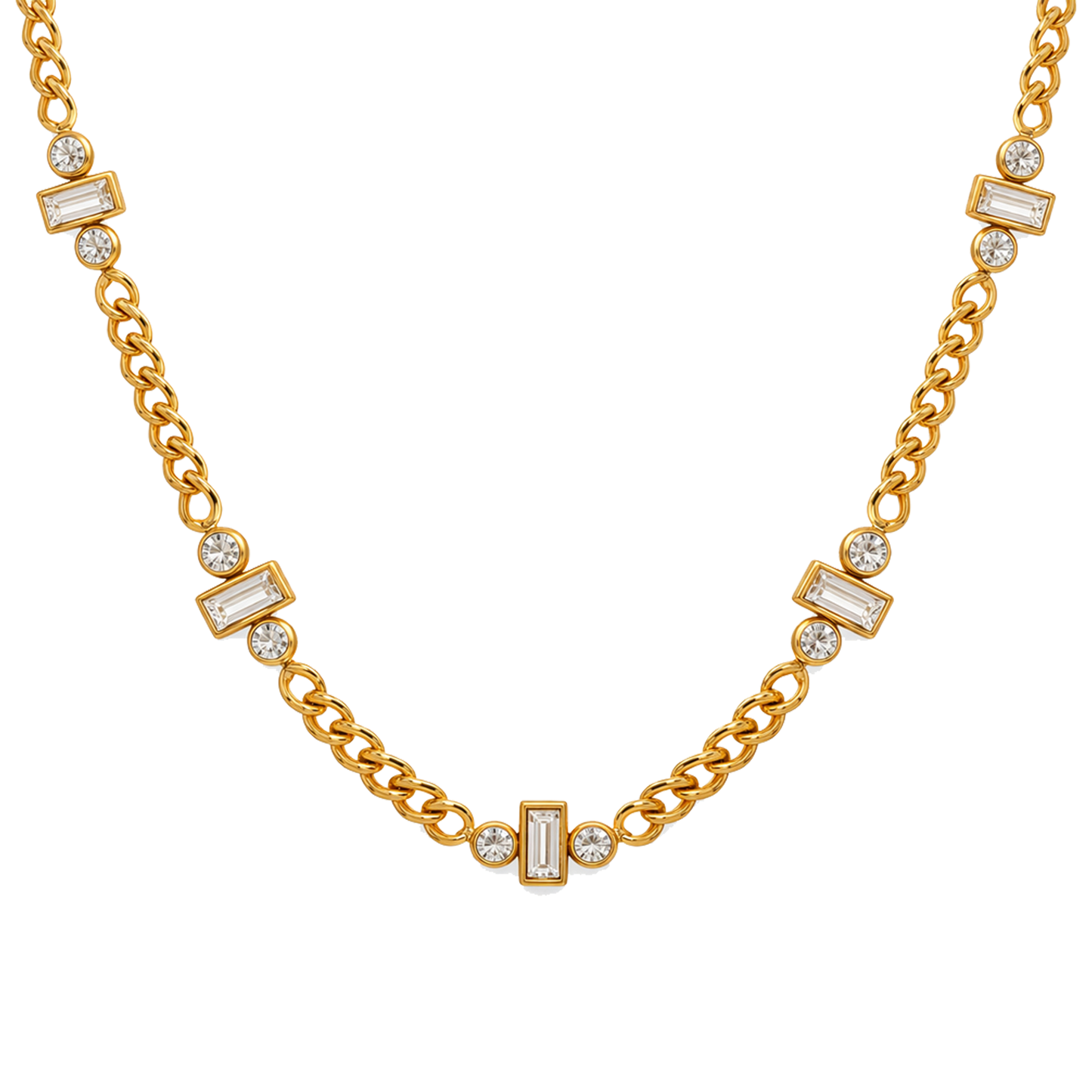 Chunky Crystal Chain Necklace