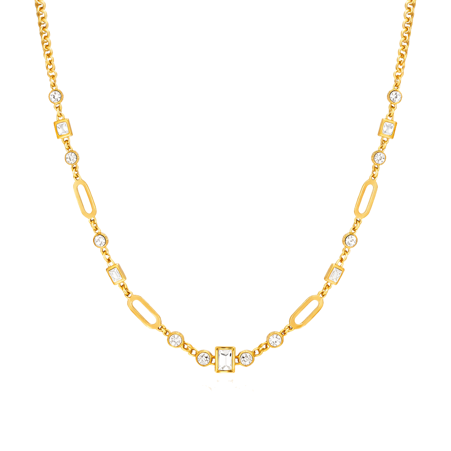 Geometric Layering Necklace
