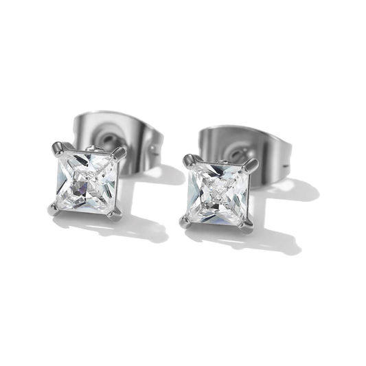 Princess Cut Square Everyday Studs