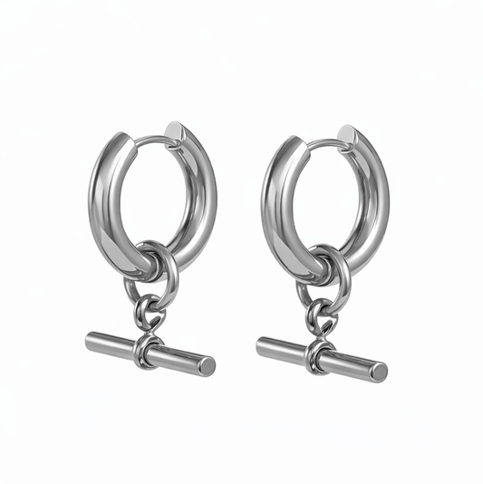 Chunky T-Bar Hoops