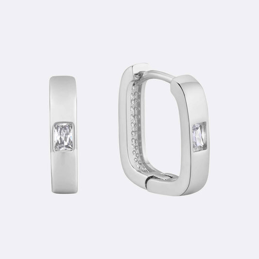 Embellished Rectangle Hoops