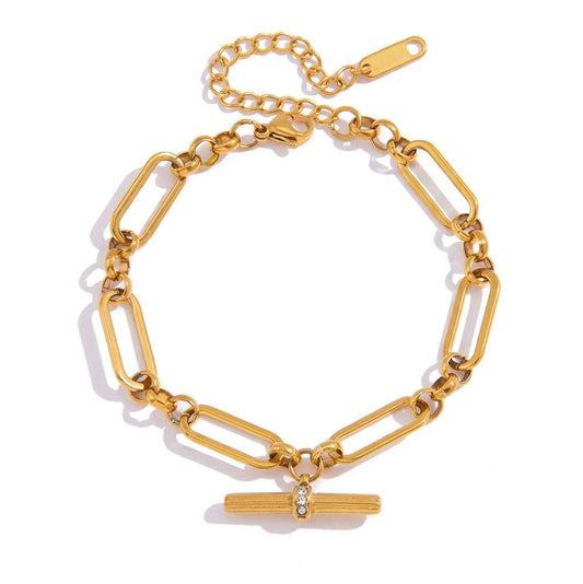 Sparkle T-Bar Link Bracelet