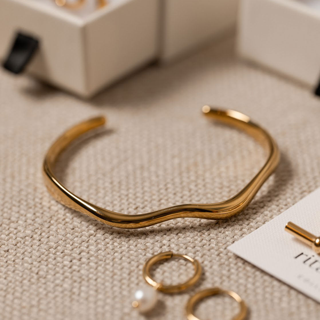 Sculpted Wave Bangle