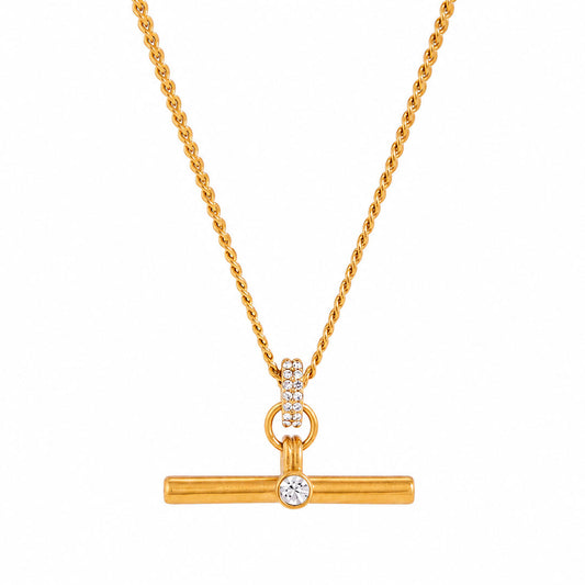 Sparkle T-Bar Necklace