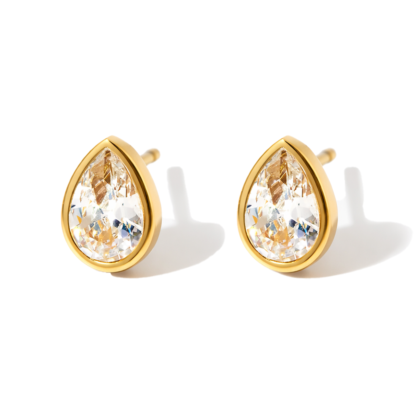 Pear Shaped Stud Earrings