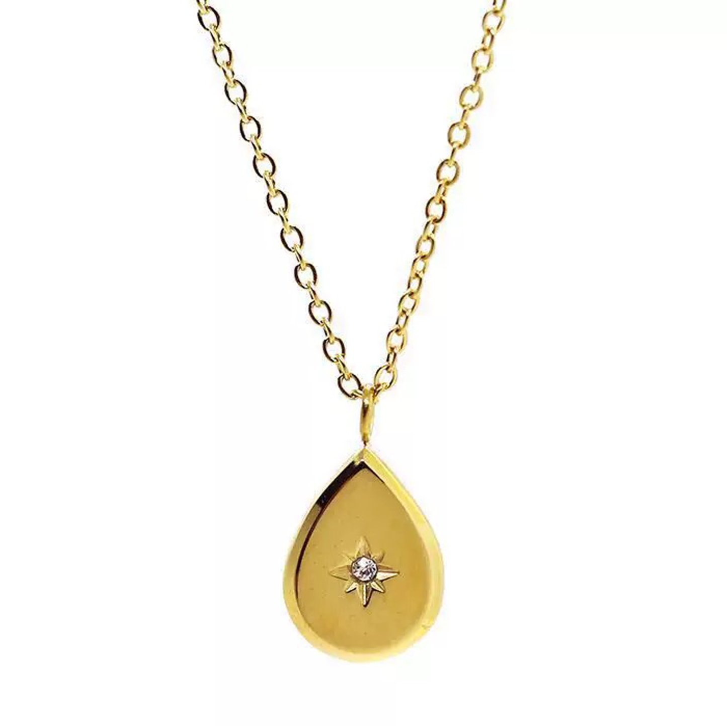 Star Drop Pendant Necklace