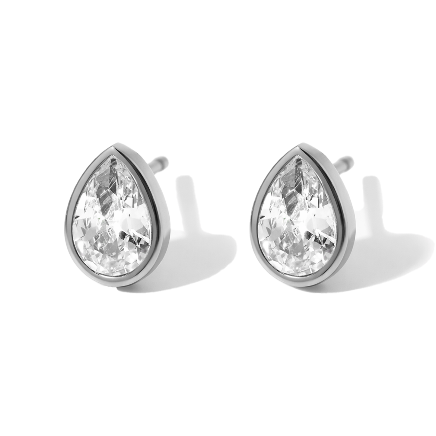 Pear Shaped Stud Earrings