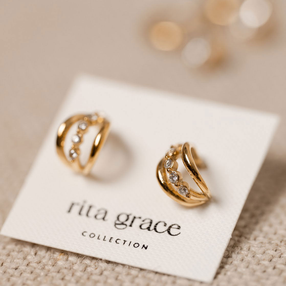 Sculpted Sparkle Stud Earrings