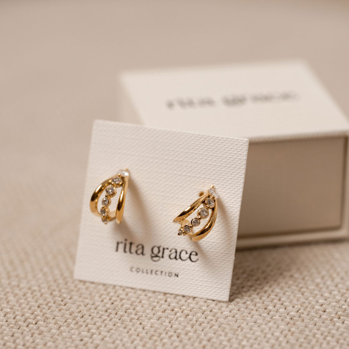 Sculpted Sparkle Stud Earrings