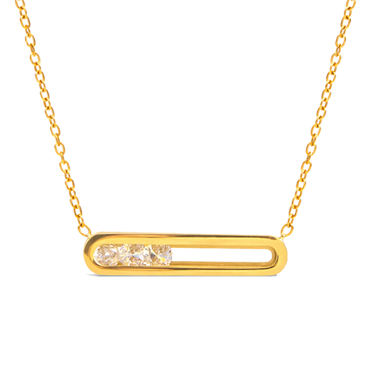 Kinetic Bezel Pendant Necklace