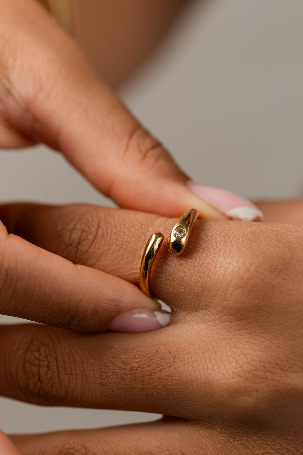 Twist Stone Ring