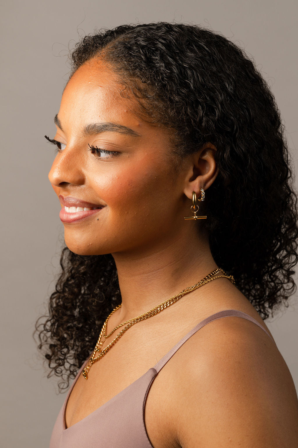 Chunky T-Bar Hoops