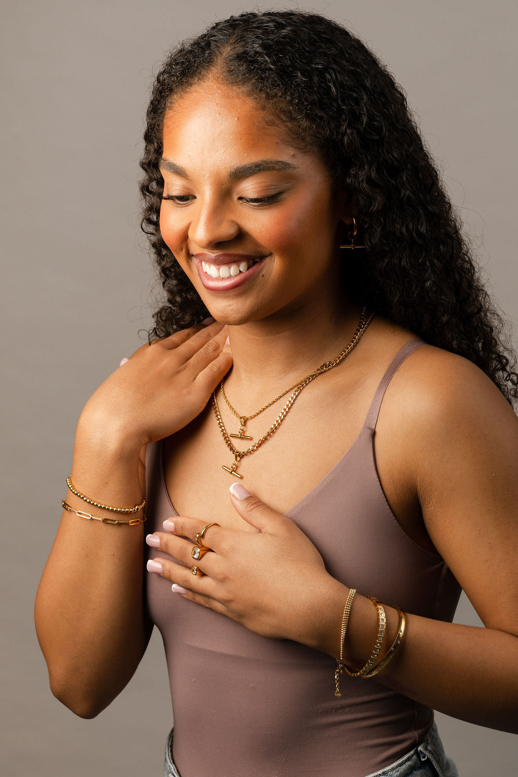Rope Chain T-Bar Necklace