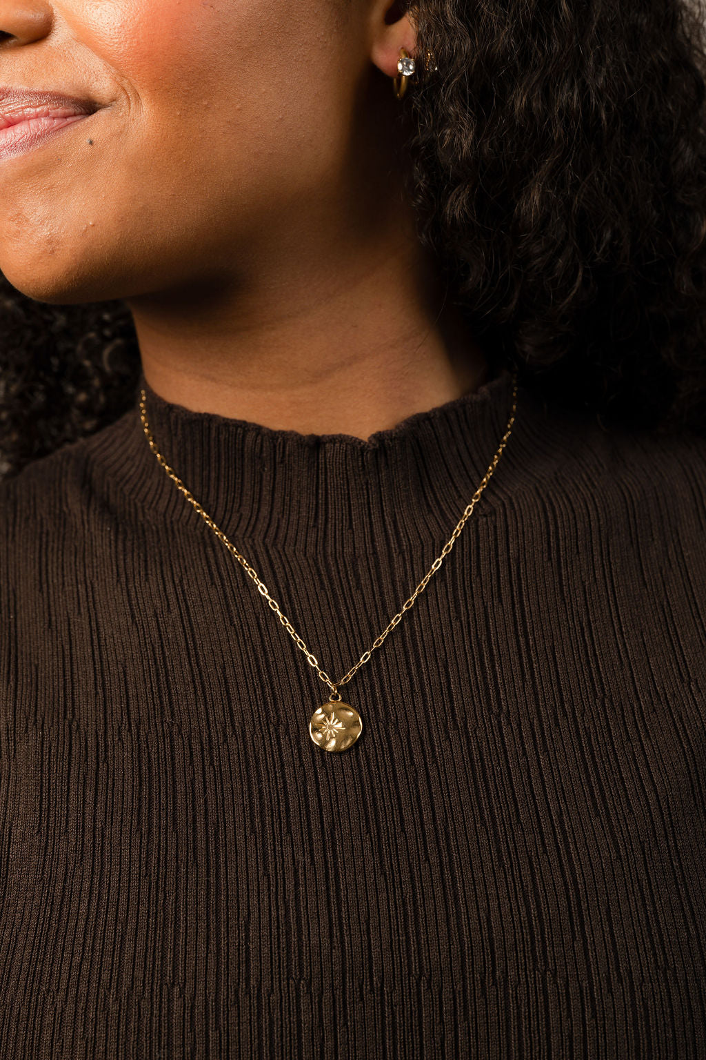 Paperchain Sun Pendant Necklace