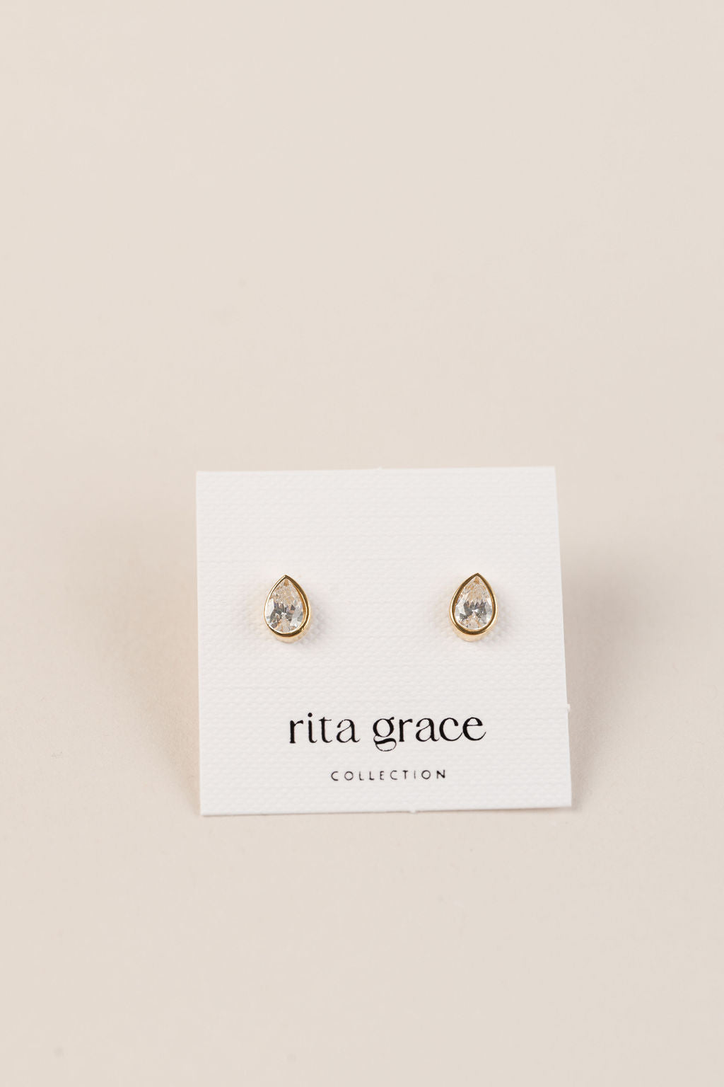 Pear Shaped Stud Earrings