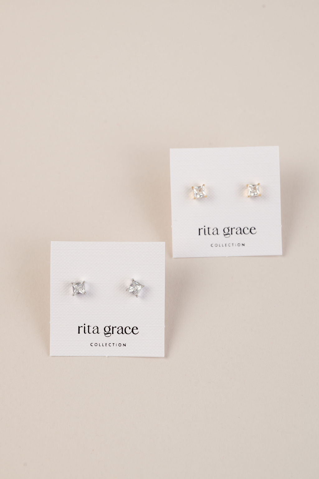 Princess Cut Square Everyday Studs