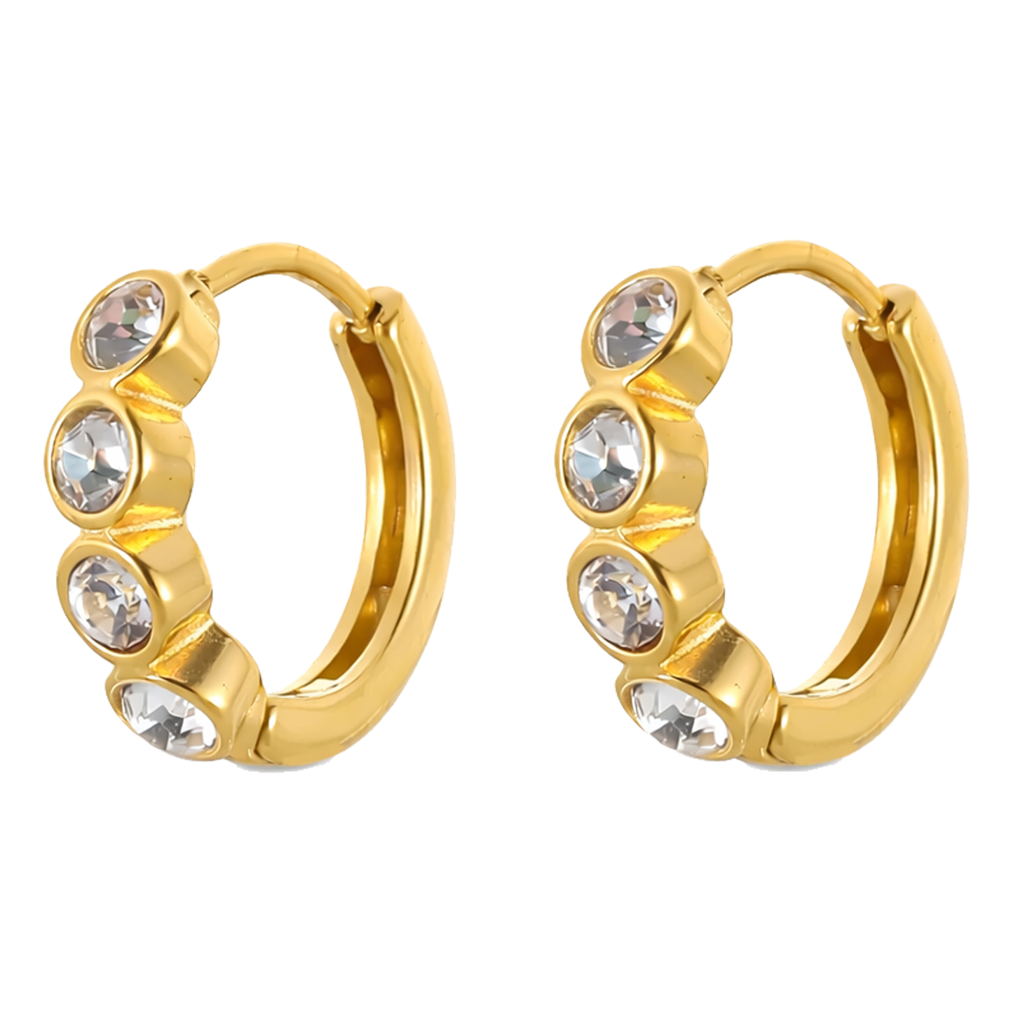 Bezel Stone Huggies
