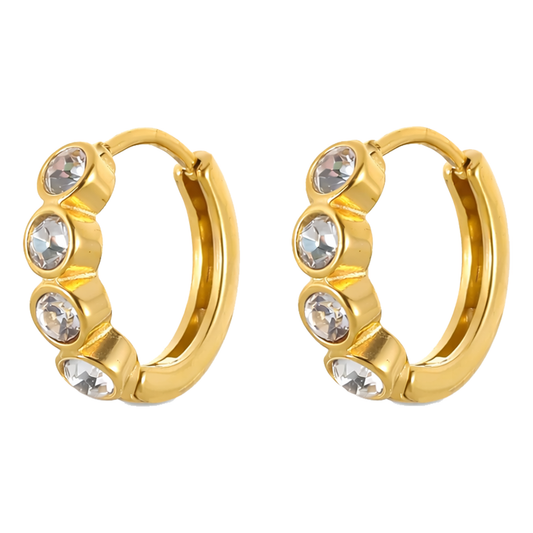 Bezel Stone Huggies