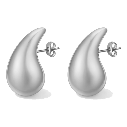 Teardrop Shaped Stud Earrings