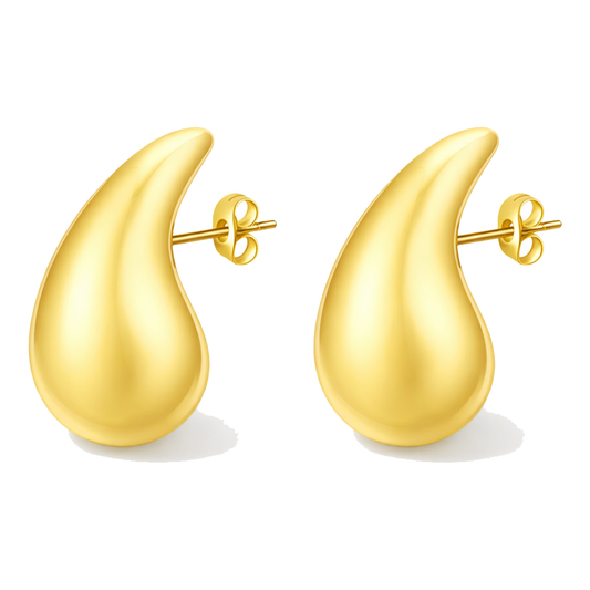 Teardrop Shaped Stud Earrings