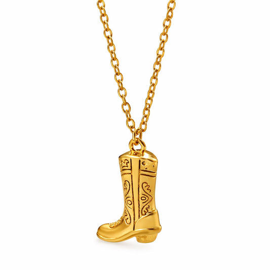 Cowboy Boot Charm Necklace