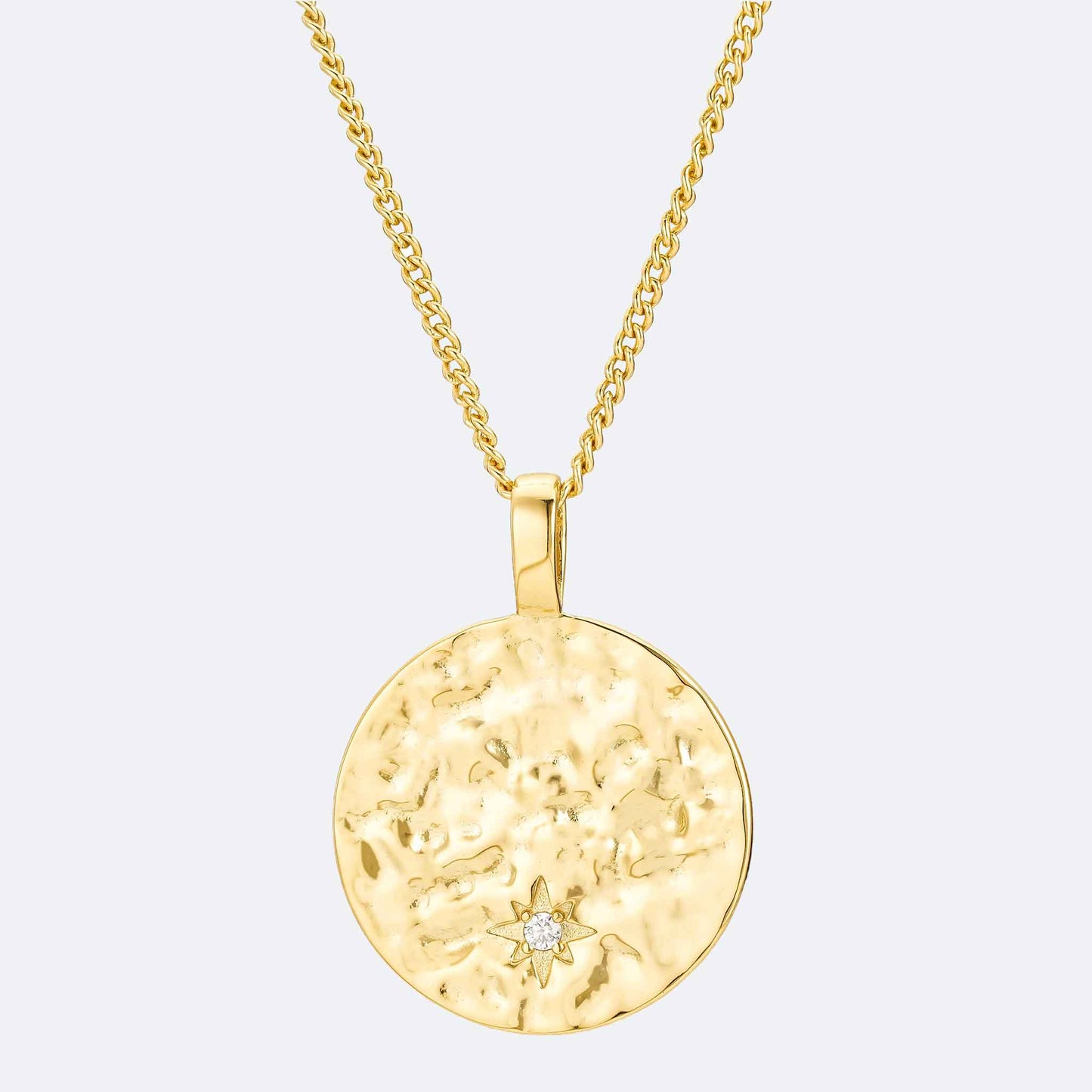 Horizon Pendant Curb Chain Necklace