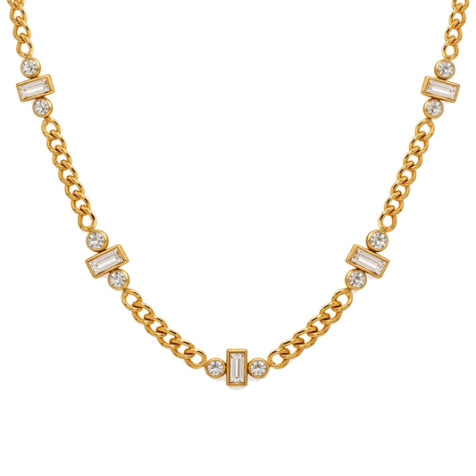 Chunky Crystal Chain Necklace