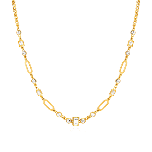 Geometric Layering Necklace
