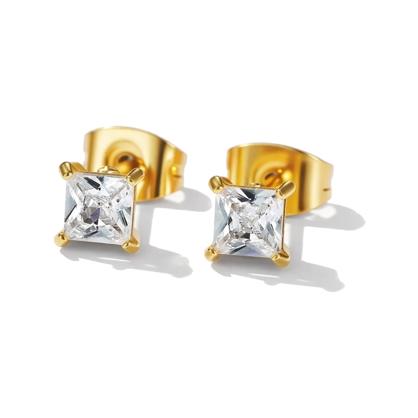 Princess Cut Square Everyday Studs